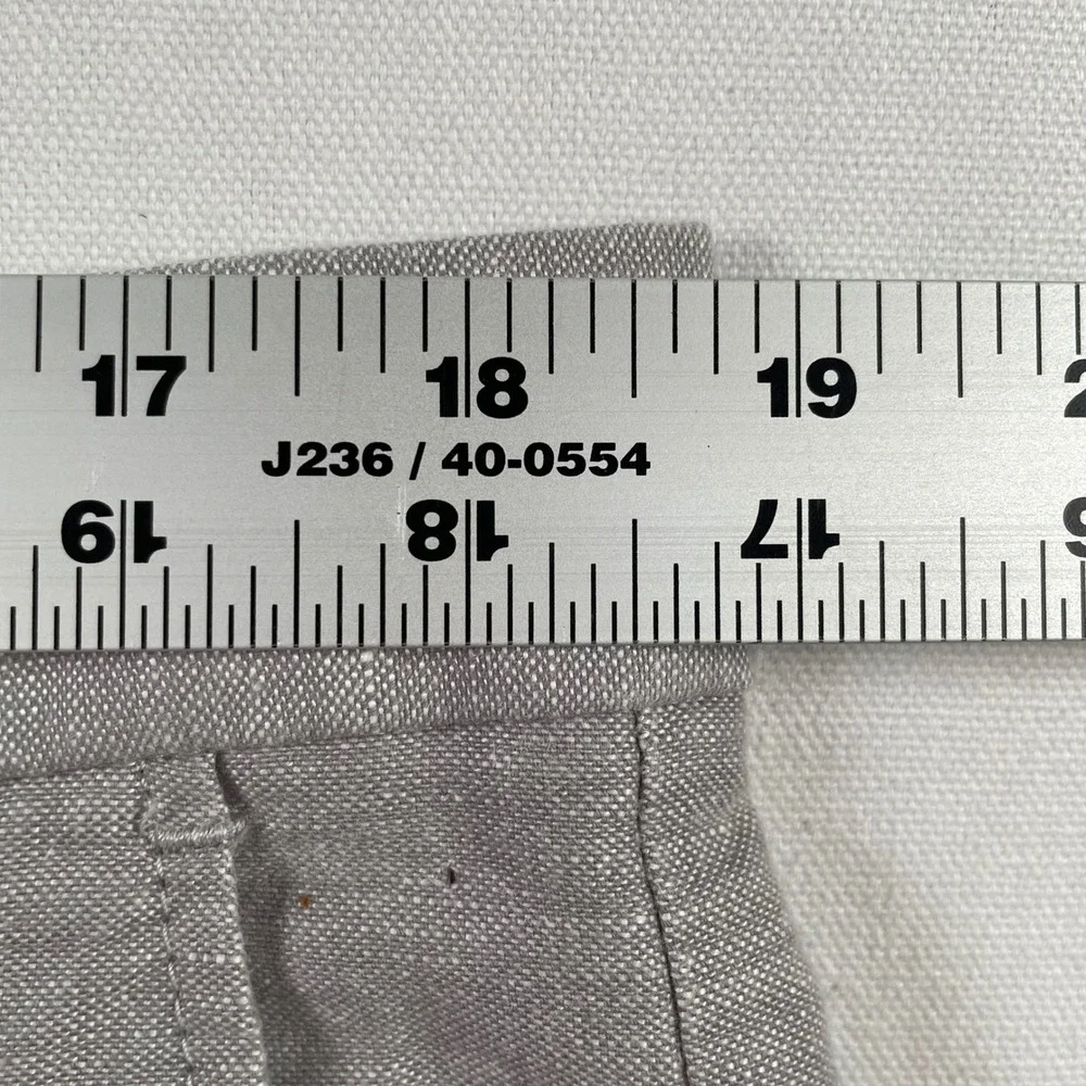 Banana‎ Republic Aiden Chino Pants Mens 36x34 Gray Linen Blend Slim Fit Casual